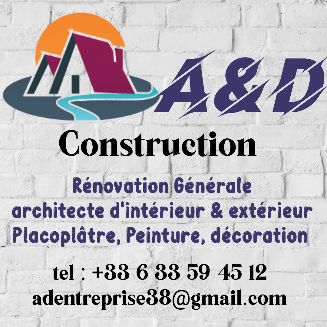 Logo de A&D, société de travaux en Construction & Rénovation de cloisons