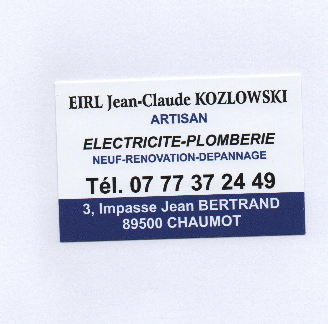 Logo de Kozlowski Jean-claude, société de travaux en Petits travaux en électricité (rajout de prises, de luminaires ...)