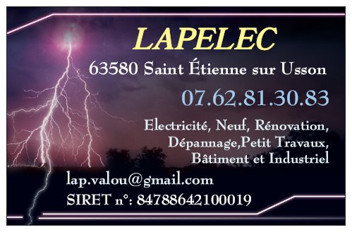 Logo de Lapelec, société de travaux en Petits travaux en électricité (rajout de prises, de luminaires ...)