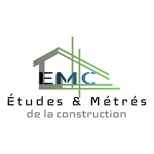Logo de Emc Etudes Et Metres De La Construction, société de travaux en Construction, murs, cloisons, plafonds