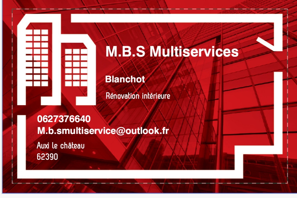 Logo de M.b.s multiservices, société de travaux en Construction, murs, cloisons, plafonds