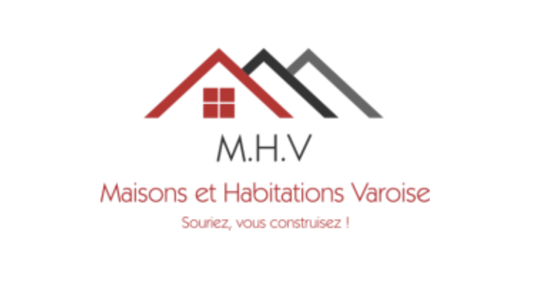 Logo de maisons et habitations varoises, société de travaux en Construction, murs, cloisons, plafonds