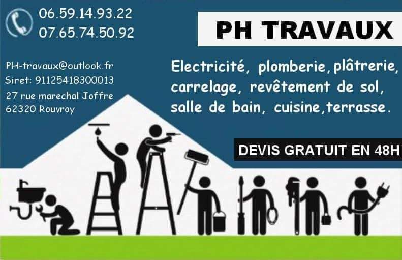 Logo de Ph Travaux, société de travaux en Construction, murs, cloisons, plafonds