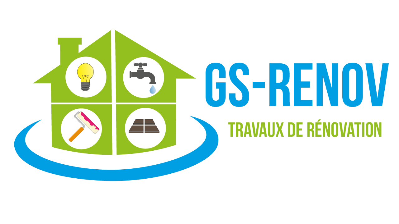 Logo de gs renov plus, société de travaux en Construction, murs, cloisons, plafonds