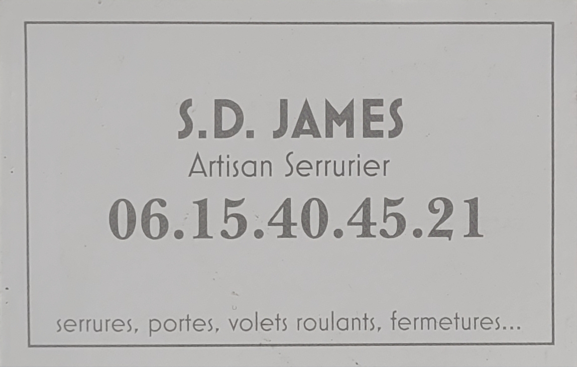 Logo de S.D JAMES, société de travaux en Serrurier