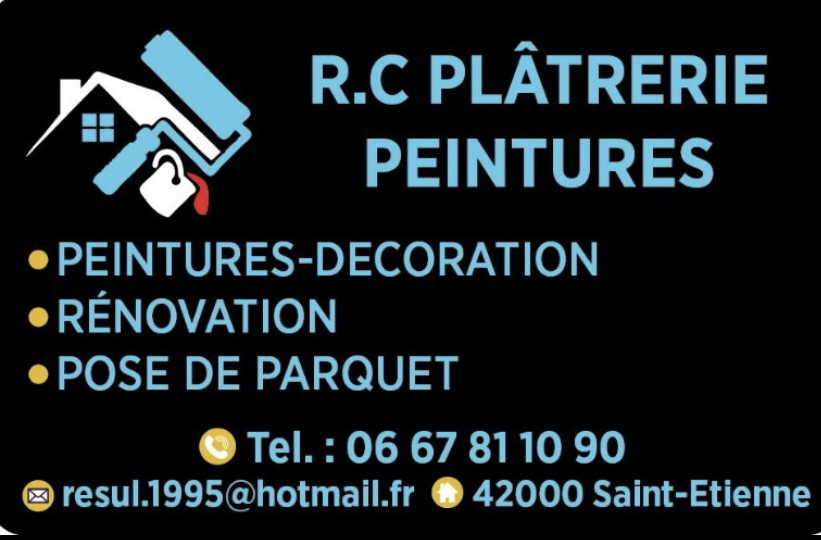 Logo de R.C PLÂTRERIE PEINTURES, société de travaux en Peinture : mur, sol, plafond