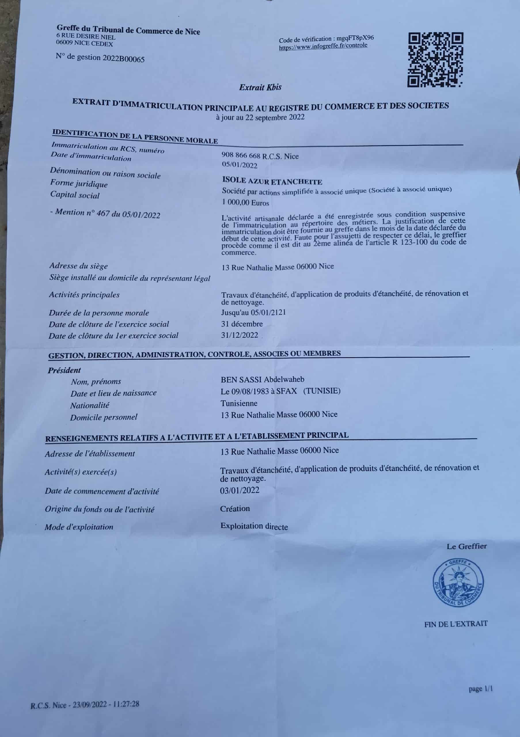 Logo de ISOLÉ AZUR ÉTANCHÉITÉ, société de travaux en Etanchéité - Isolation des toitures
