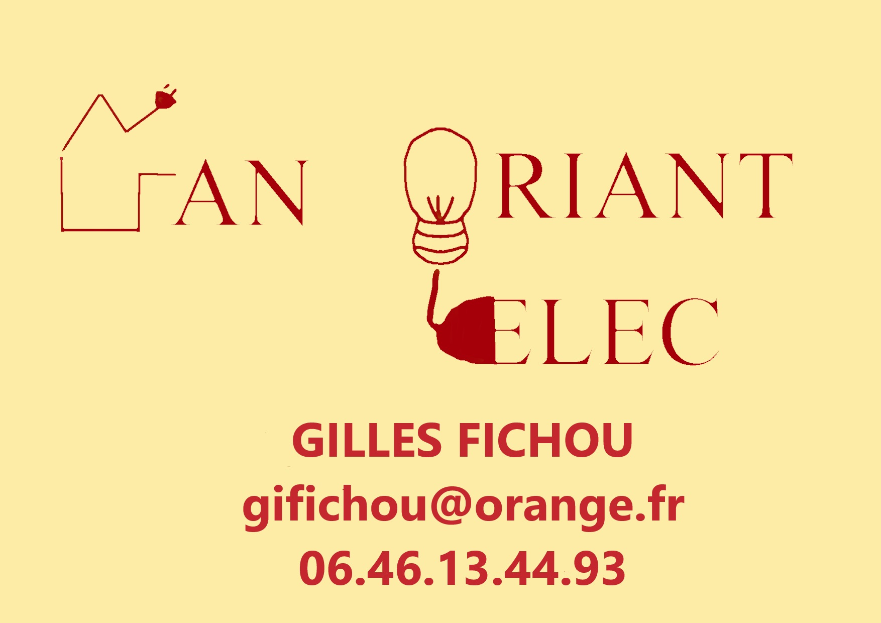 Logo de Fichou Gilles AN ORIANT ELEC, société de travaux en Petits travaux en électricité (rajout de prises, de luminaires ...)