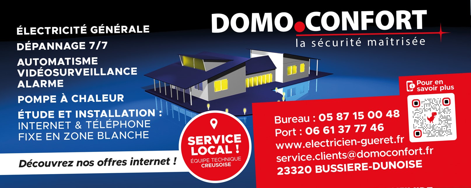 Logo de SARL Domo Confort, société de travaux en Petits travaux en électricité (rajout de prises, de luminaires ...)