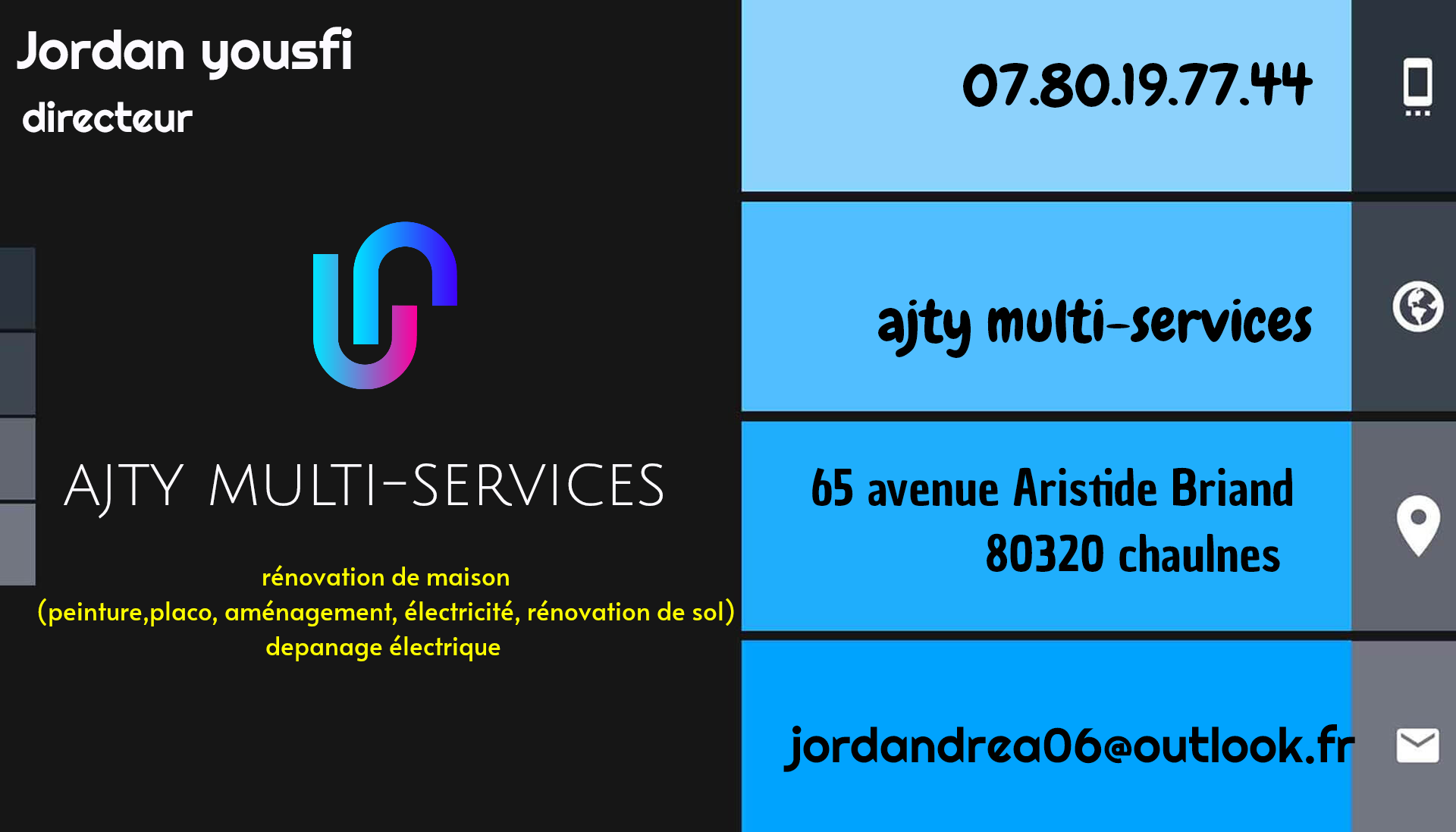 Logo de Ajty multi-services, société de travaux en Dépannage en plomberie : fuite, joints, petits travaux