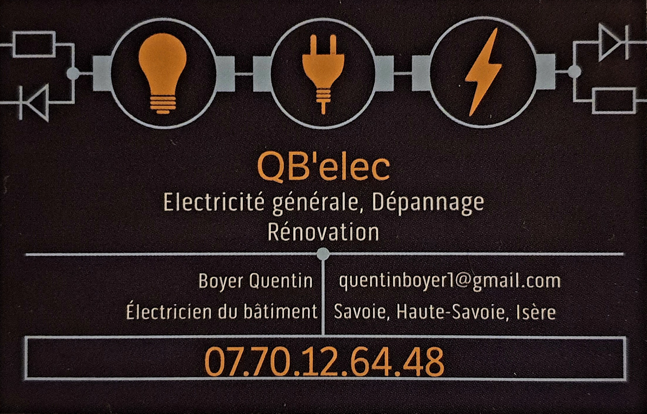 Logo de Boyer Quentin, société de travaux en Petits travaux en électricité (rajout de prises, de luminaires ...)
