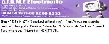 Logo de DIRME ELECTRICITÉ, société de travaux en Installation électrique : rénovation complète ou partielle
