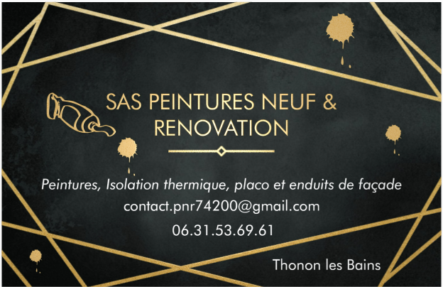 Logo de SAS PEINTURES NEUF & RENOVATION, société de travaux en Isolation thermique des façades / murs extérieurs