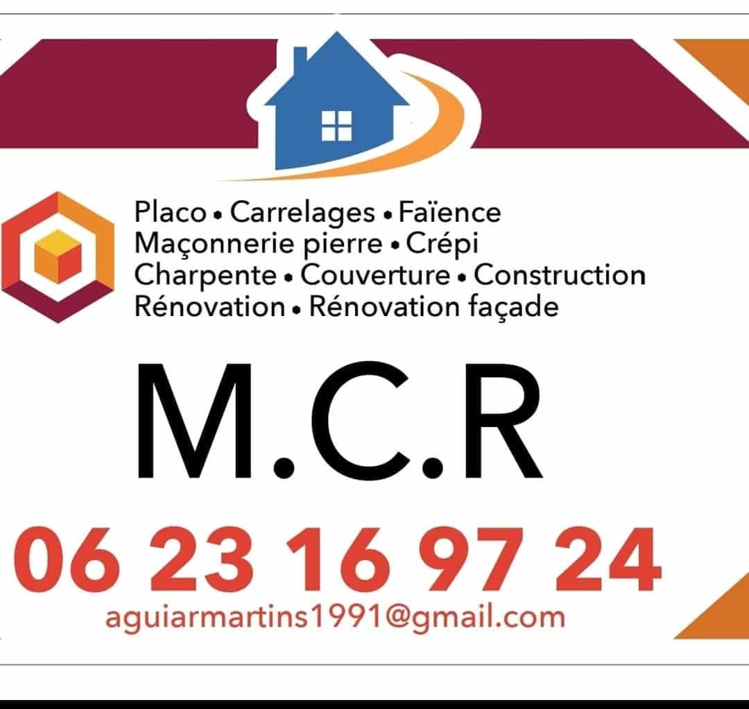 Logo de M. C. R, société de travaux en Construction, murs, cloisons, plafonds en plaques de plâtre