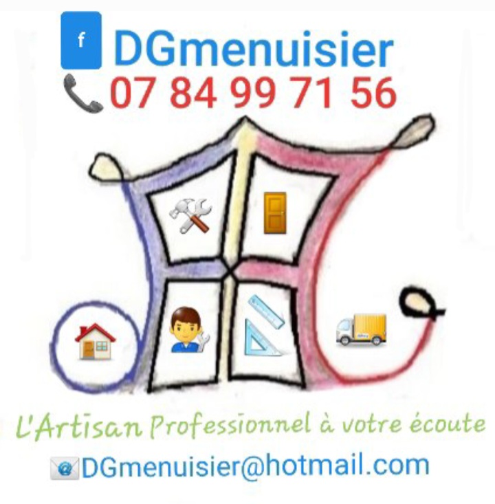 Logo de DGmenuisier, société de travaux en Motorisation pour fermeture de portes et portails