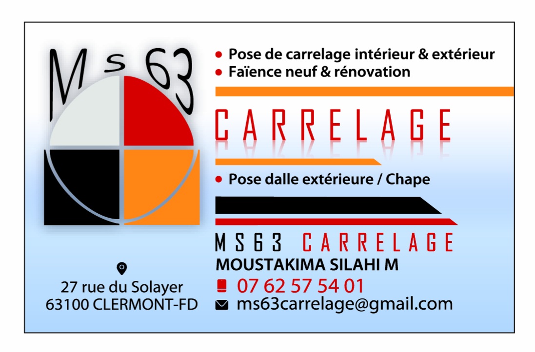 Logo de MS63 CARRELAGE, société de travaux en Fourniture et pose de carrelage