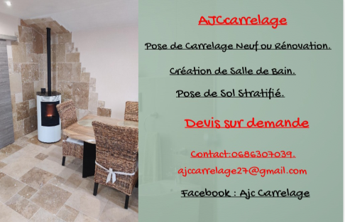 Logo de Ajccarrelage, société de travaux en Fourniture et pose de carrelage