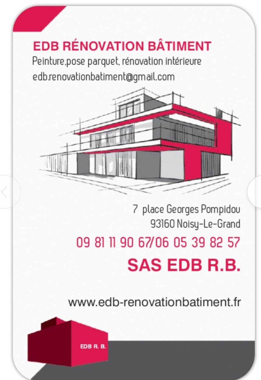Logo de EDB RÉNOVATION BÂTIMENT, société de travaux en Peinture : mur, sol, plafond