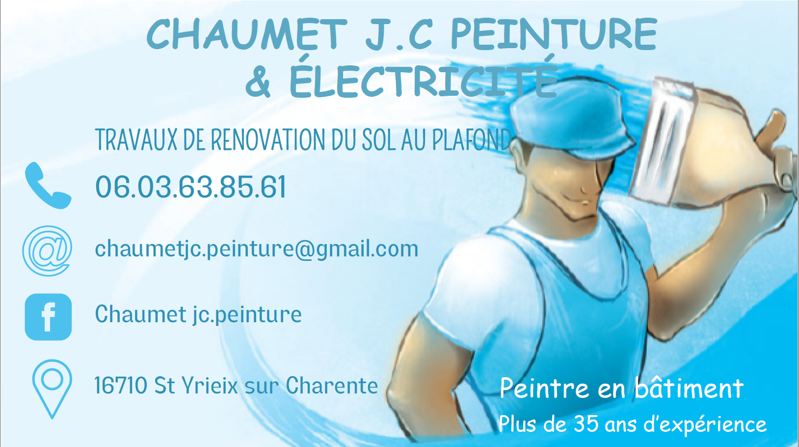 Logo de CHAUMET JC PEINTURE, société de travaux en Peinture : mur, sol, plafond