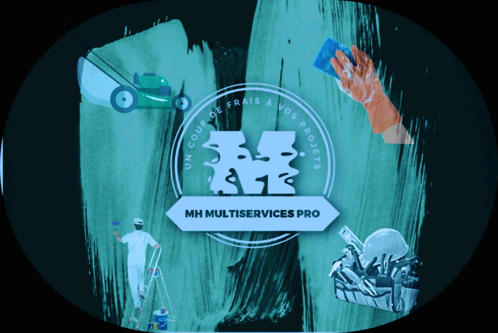 Logo de MH Multiservices pro, société de travaux en Fourniture et pose de carrelage