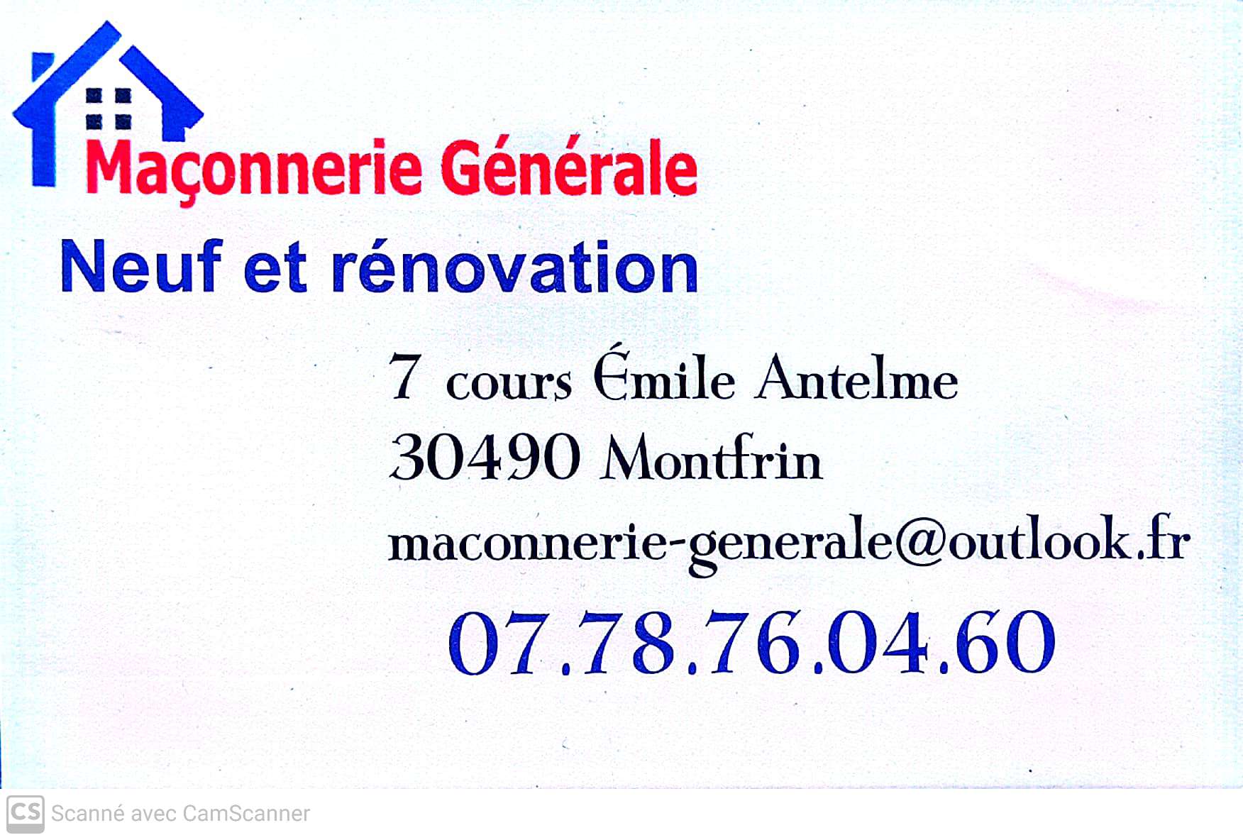 Logo de Maconnerie Generale, société de travaux en Construction & Rénovation de cloisons