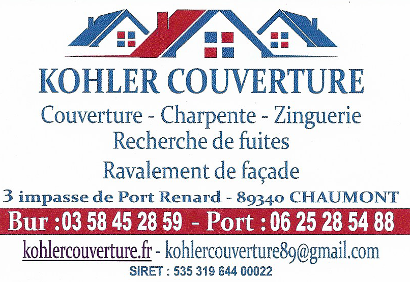 Logo de kohler couverture, société de travaux en Couverture (tuiles, ardoises, zinc)