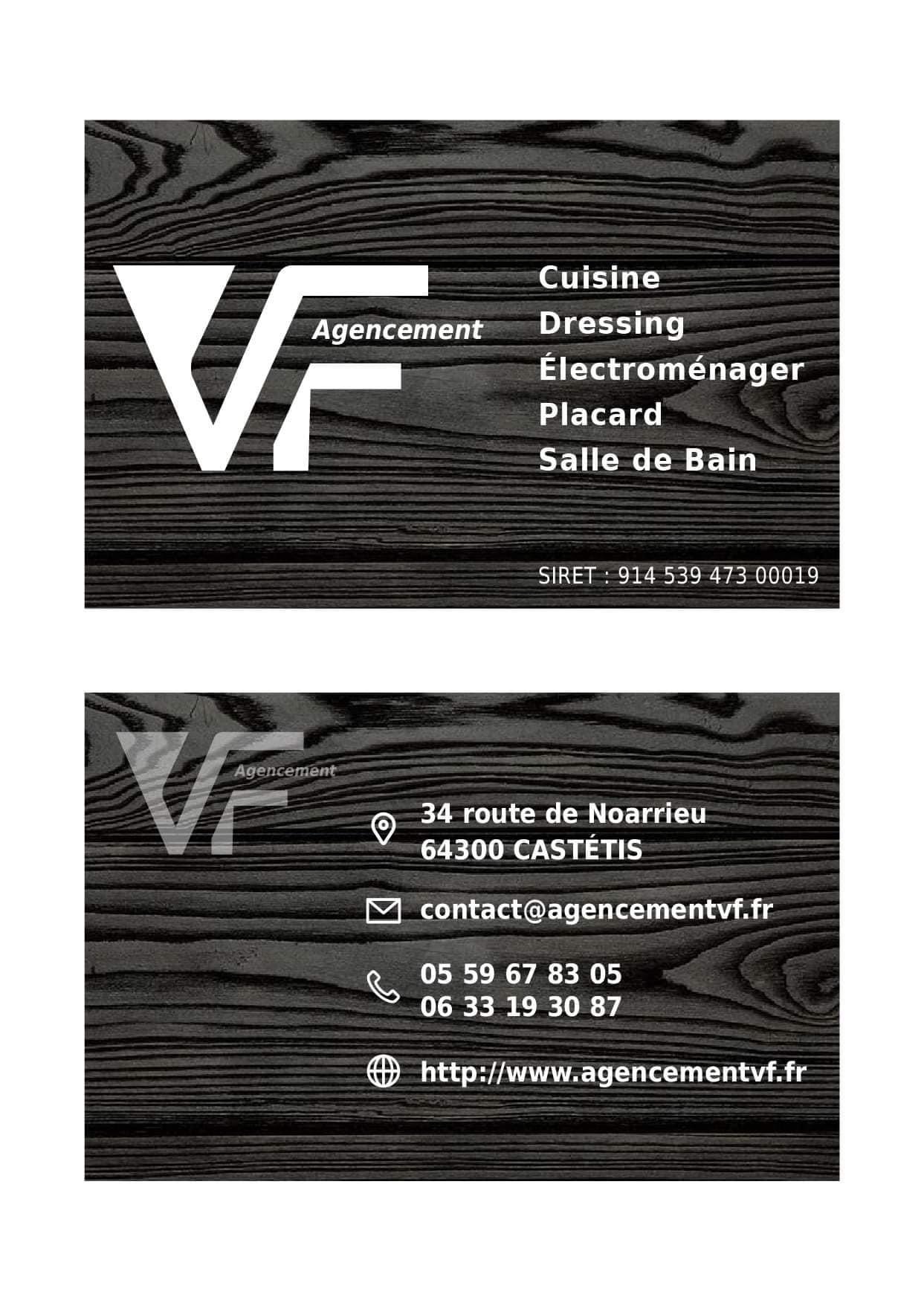 Logo de Agencement VF, société de travaux en Fourniture, création et pose de placards