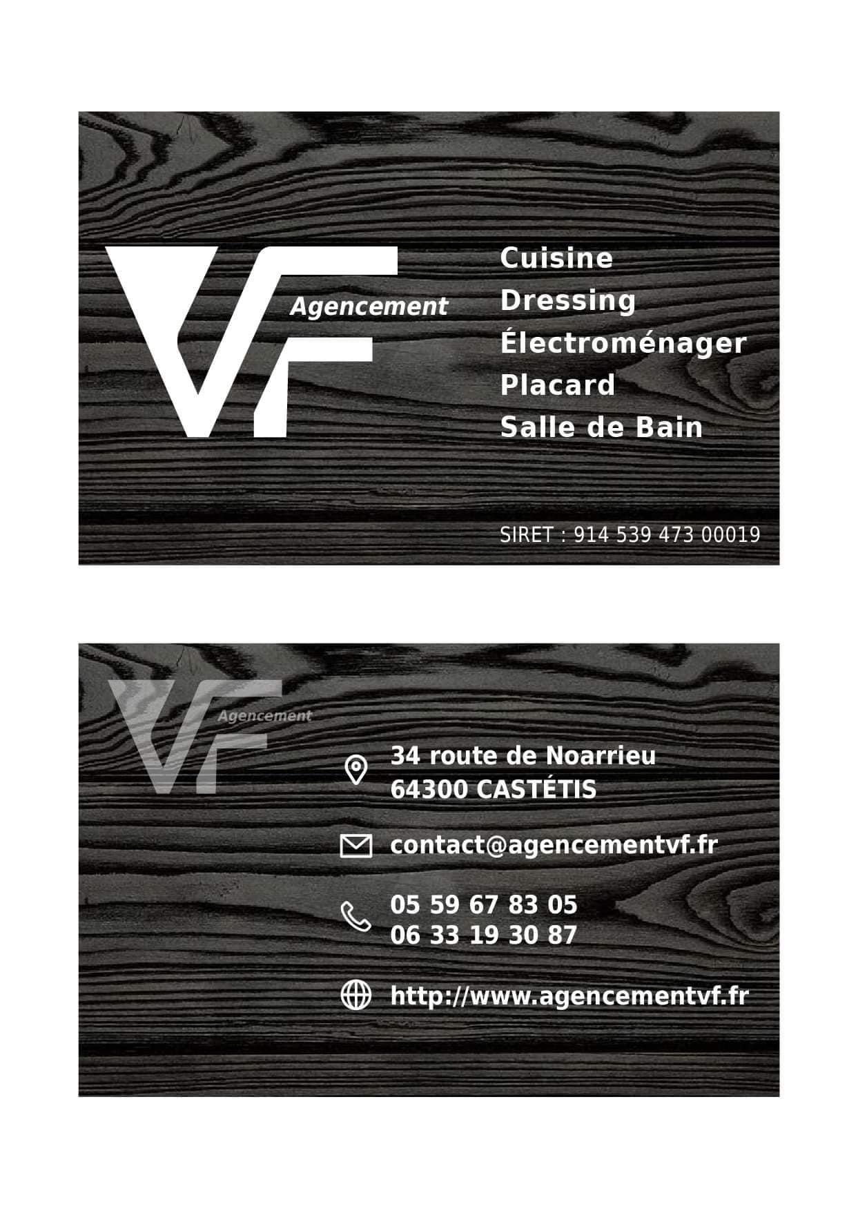 Logo de Agencement VF, société de travaux en Fourniture et assemblage de mobilier de cuisine