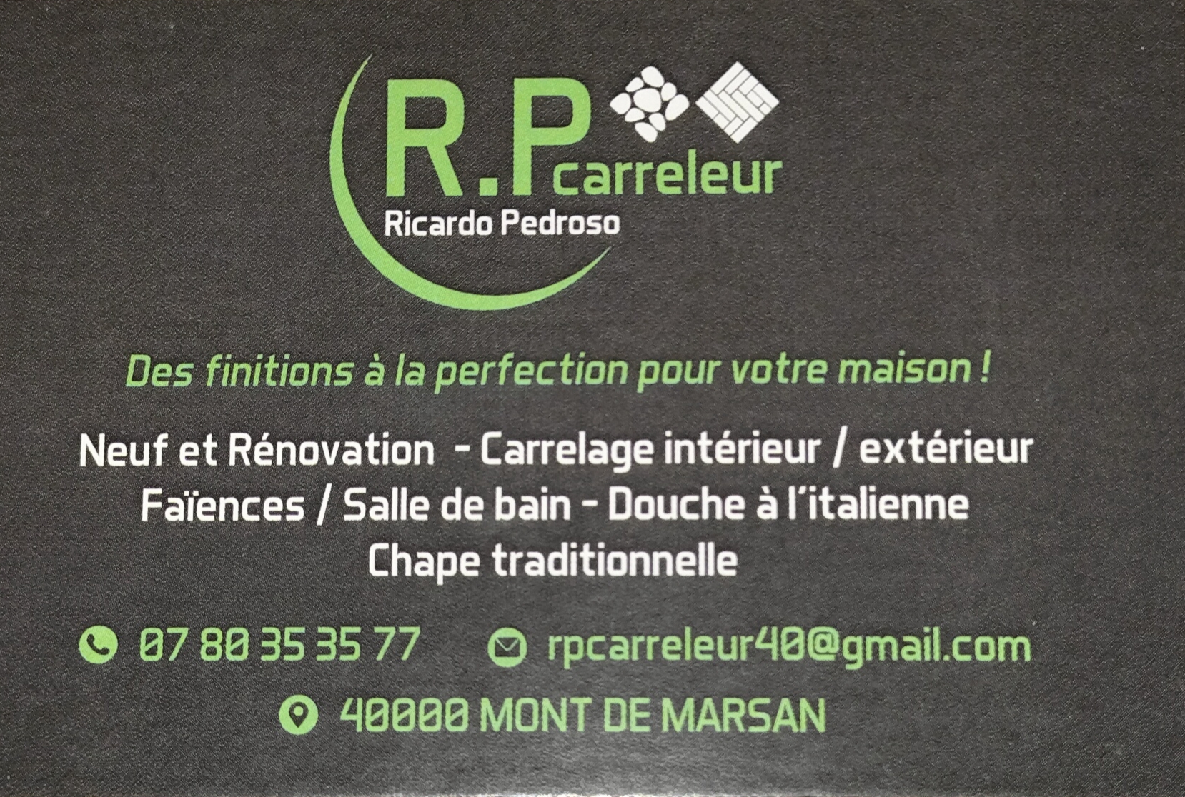 Logo de RP Carreleur, société de travaux en bâtiment