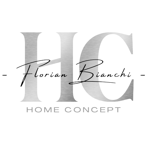 Logo de home concept, société de travaux en Fourniture et pose de carrelage