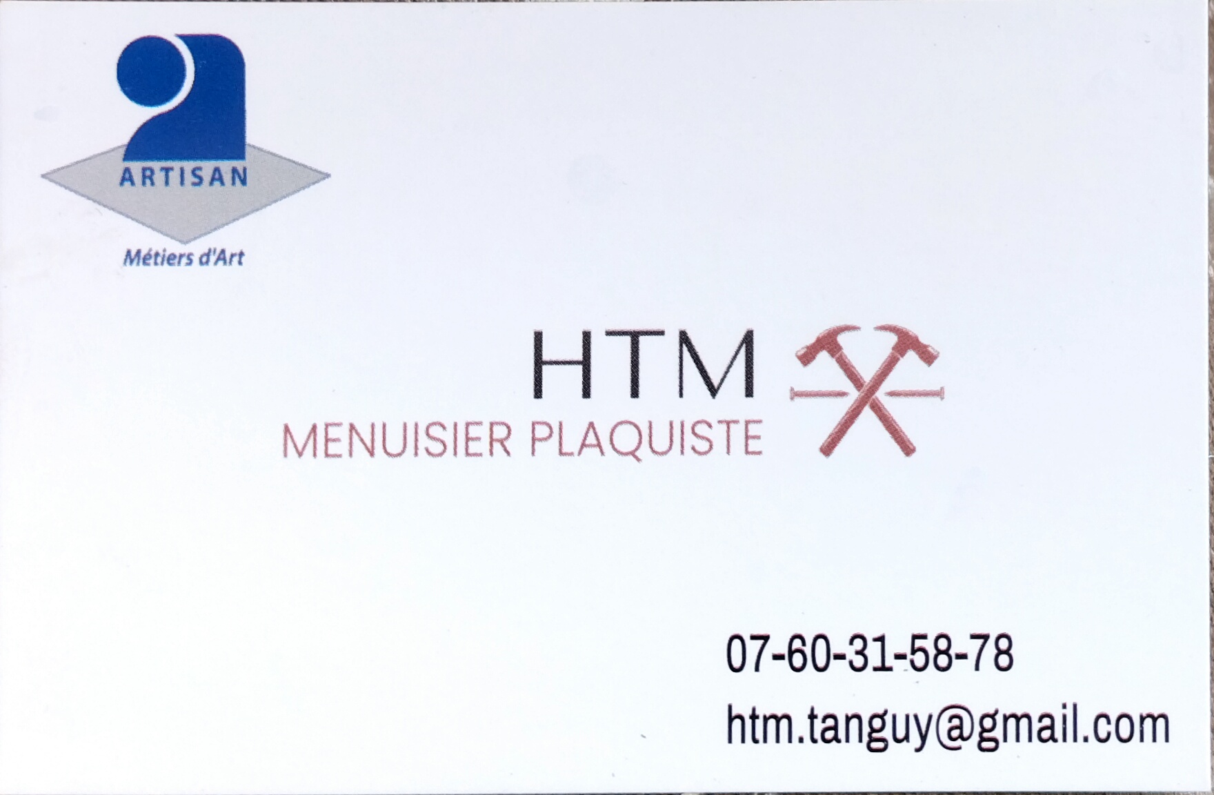 HTM menuisier Plaquiste