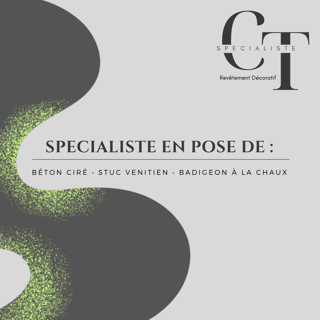 Logo de CT spécialiste en revêtement décoratif, société de travaux en Travaux de décoration