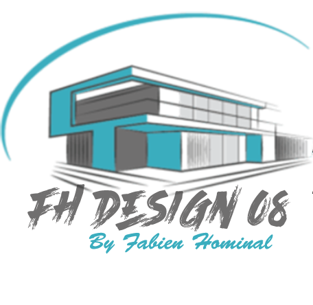 Logo de FH DESIGN 08 by Fabien Hominal, société de travaux en Architecture d'intérieur