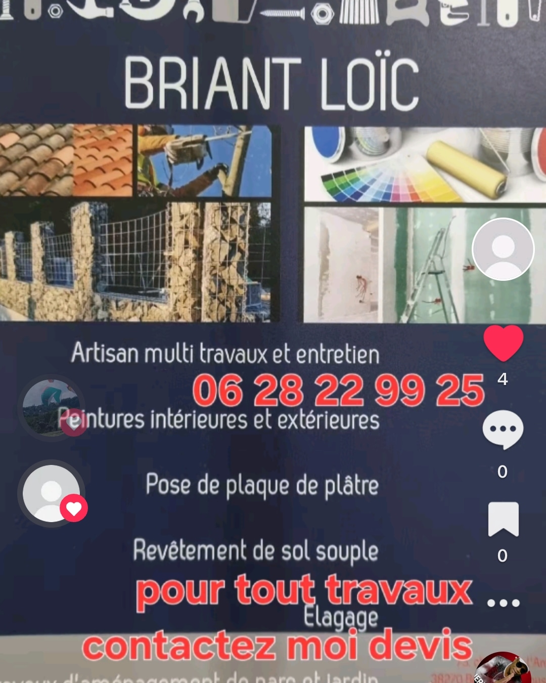 Logo de Briant Loic, société de travaux en Peinture : mur, sol, plafond