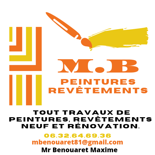 Logo de Benouaret Maxime, société de travaux en Peinture : mur, sol, plafond