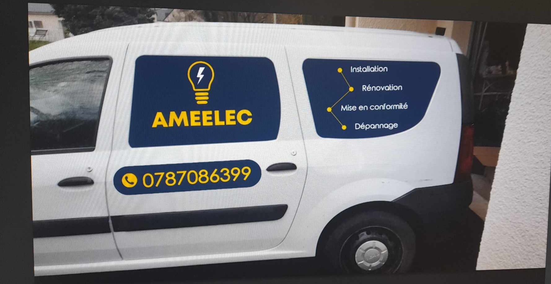 Logo de Ameelec, société de travaux en Petits travaux en électricité (rajout de prises, de luminaires ...)