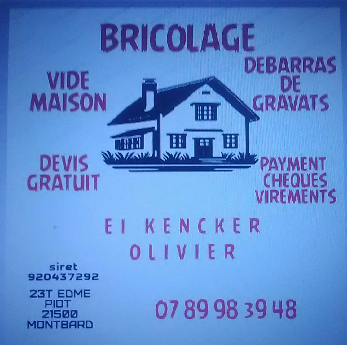 Logo de Bricolageservice21, société de travaux en Dépannage en plomberie : fuite, joints, petits travaux