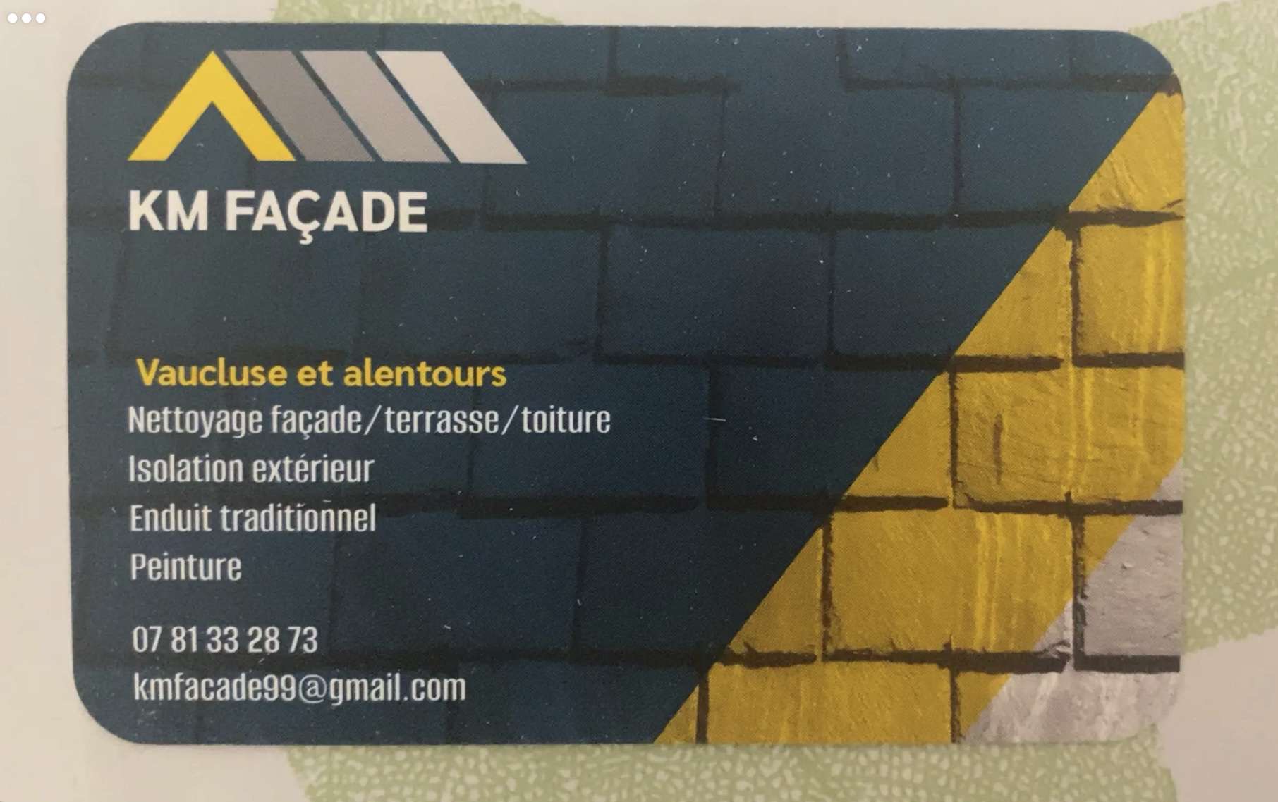 Logo de KM FAÇADE, société de travaux en Nettoyage toitures et façades