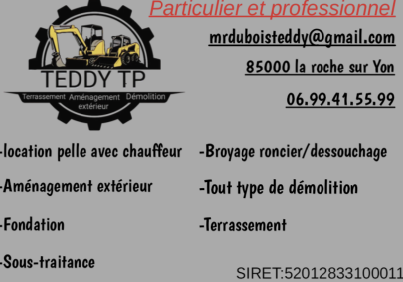 Logo de Dubois Teddy, société de travaux en Terrassement