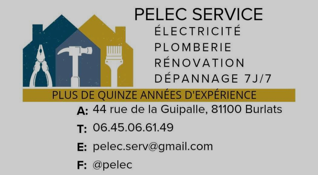 Logo de PELEC SERVICE, société de travaux en Petits travaux en électricité (rajout de prises, de luminaires ...)