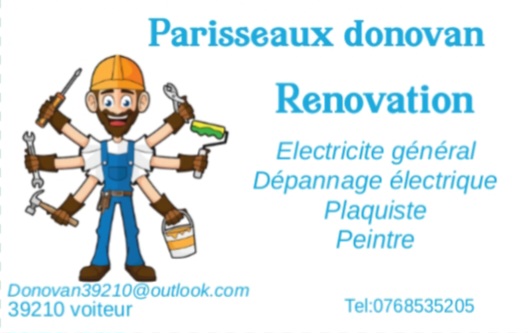 Logo de Parisseaux Donovan, société de travaux en Peinture : mur, sol, plafond