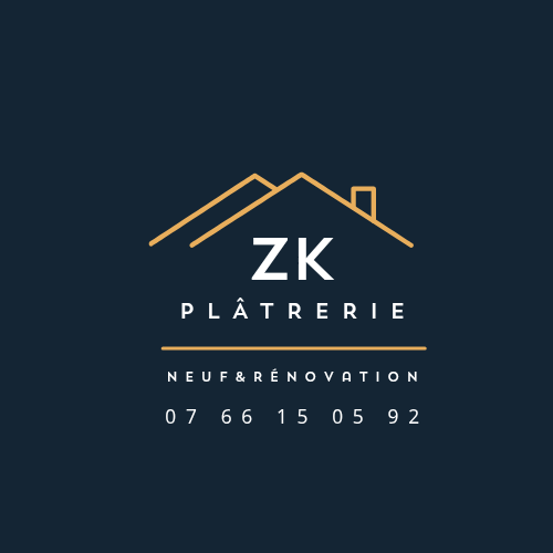 Logo de ZK plâtrerie, société de travaux en Construction, murs, cloisons, plafonds en plaques de plâtre